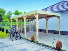 Einzelcarport 7020 Classic mit Holzblende